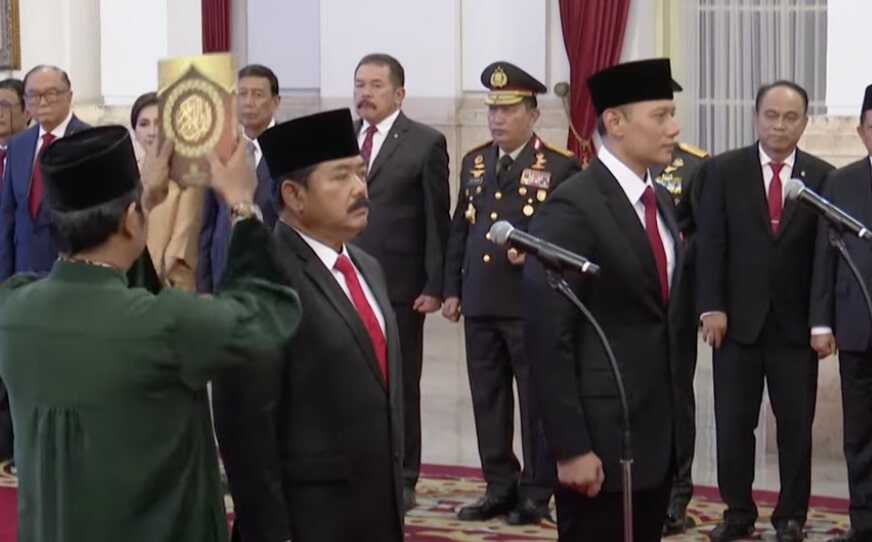 AHY Resmi Dilantik Presiden Joko Widodo Jadi Menteri ATR/BPN